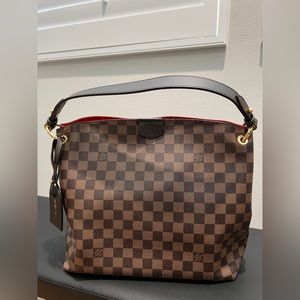 Auth Louis Vuitton Graceful PM Damier Ebene